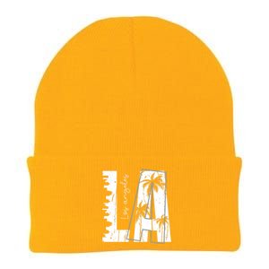 Los Angeles Women Graphic Tee Men California Print Knit Cap Winter Beanie