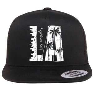 Los Angeles Women Graphic Tee Men California Print Flat Bill Trucker Hat