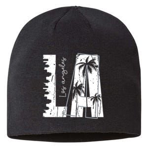 Los Angeles Women Graphic Tee Men California Print Sustainable Beanie