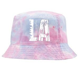 Los Angeles Women Graphic Tee Men California Print Tie-Dyed Bucket Hat