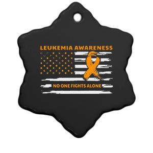 Leukemia Awareness We Fight Cancer Together Cure Leukemia Ceramic Star Ornament