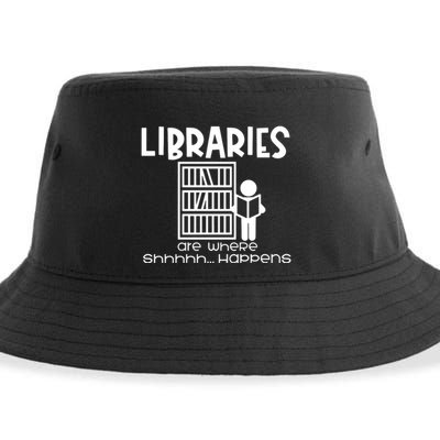 Libraries Are Where Shhhhh Happens Sustainable Bucket Hat