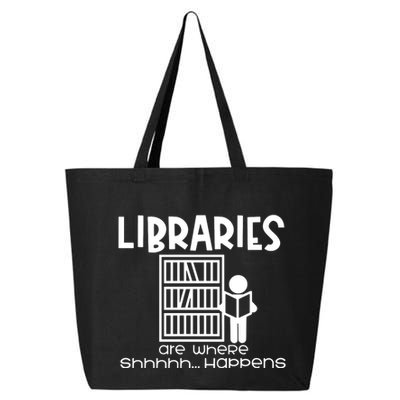 Libraries Are Where Shhhhh Happens 25L Jumbo Tote