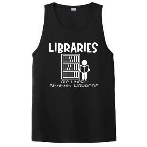 Libraries Are Where Shhhhh Happens PosiCharge Competitor Tank