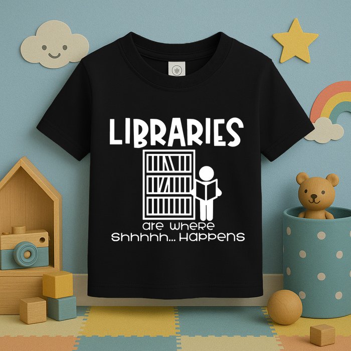 Libraries Are Where Shhhhh Happens Toddler T-Shirt