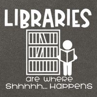 Libraries Are Where Shhhhh Happens Cotton Canvas Backpack