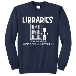 Libraries Are Where Shhhhh Happens Sweatshirt