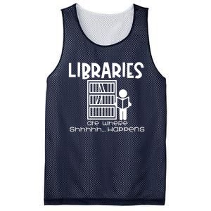 Libraries Are Where Shhhhh Happens Mesh Reversible Basketball Jersey Tank