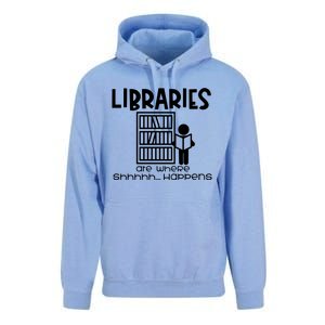 Libraries Are Where Shhhhh Happens Unisex Surf Hoodie