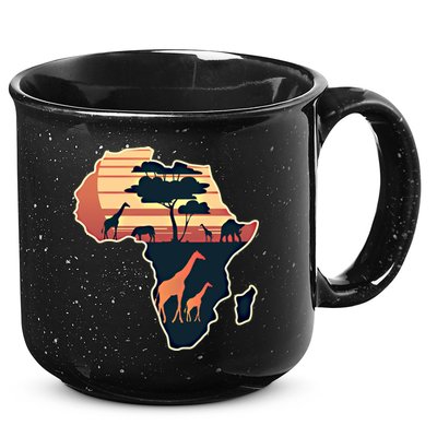 Love Africa With Africa Map In Pan African Gift 15oz Campfire Ceramic Mug