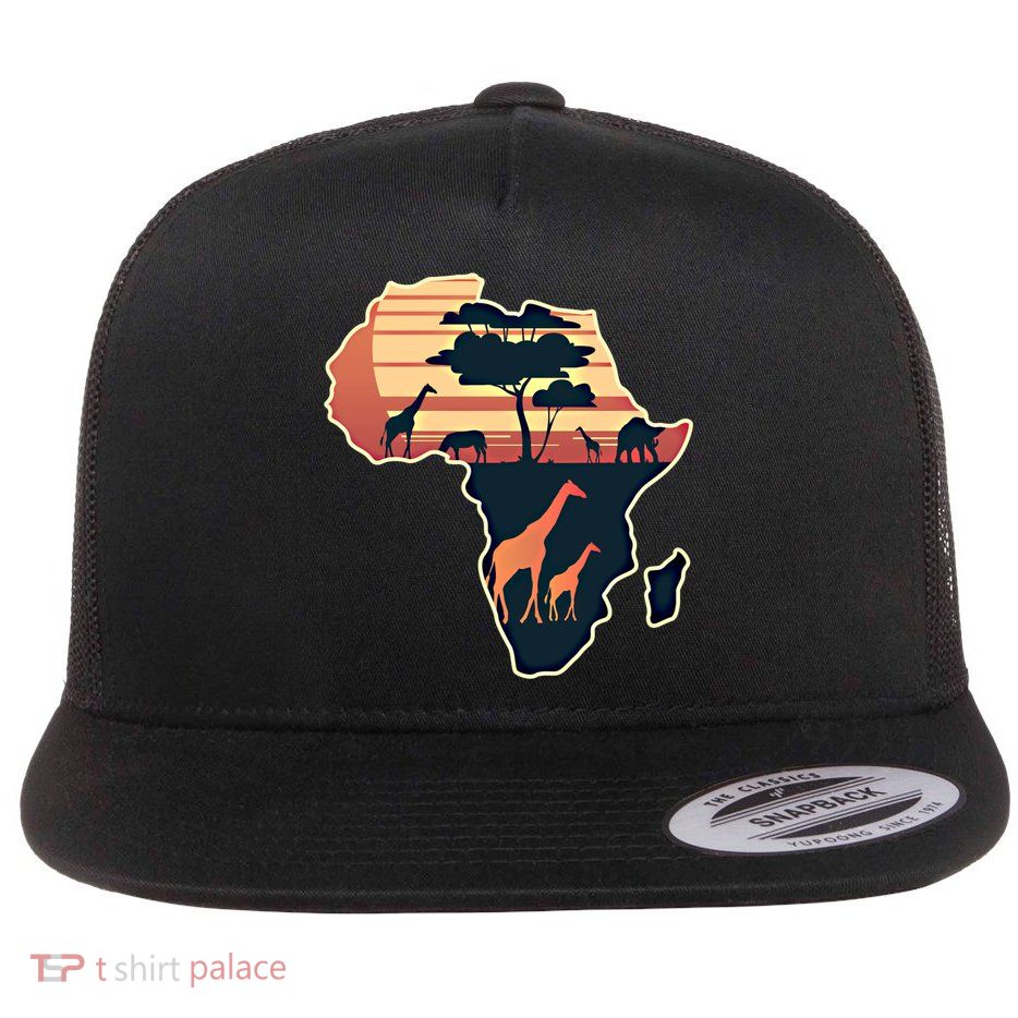 Love Africa With Africa Map In Pan African Gift Flatbill Hat