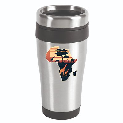Love Africa With Africa Map In Pan African Gift 16oz Travel Tumbler
