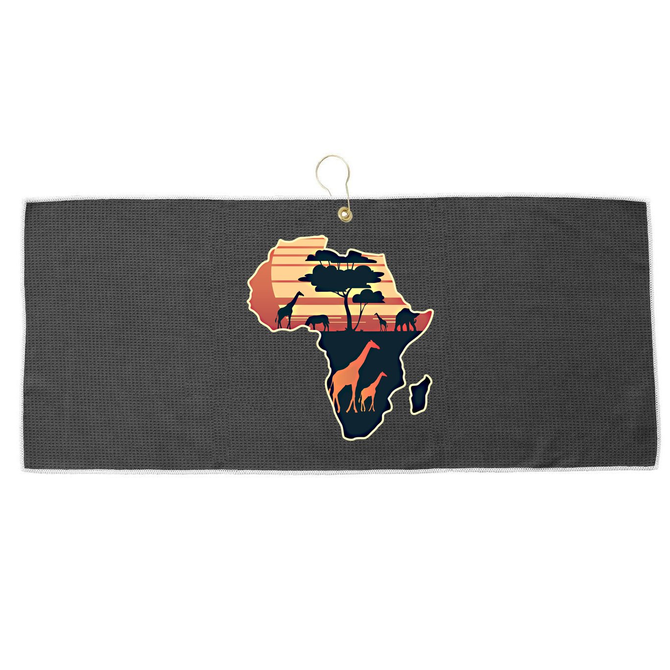 Love Africa With Africa Map In Pan African Gift Large Microfiber Waffle Golf Towel