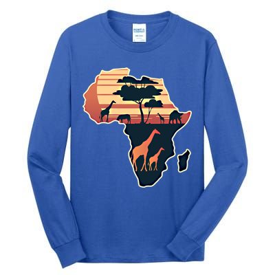 Love Africa With Africa Map In Pan African Gift Tall Long Sleeve T-Shirt