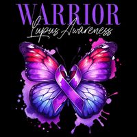 Lupus Awareness Warrior Survivor Purple Butterflies Drawstring Bag