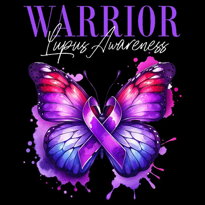 Lupus Awareness Warrior Survivor Purple Butterflies Drawstring Bag