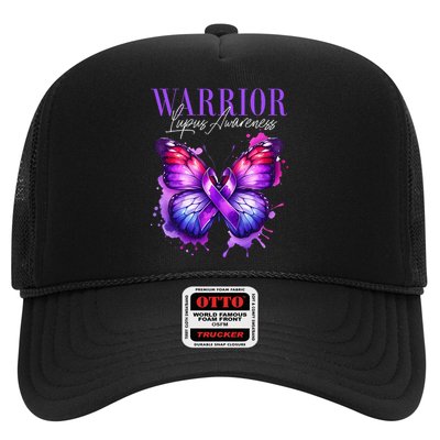 Lupus Awareness Warrior Survivor Purple Butterflies Trucker Hat