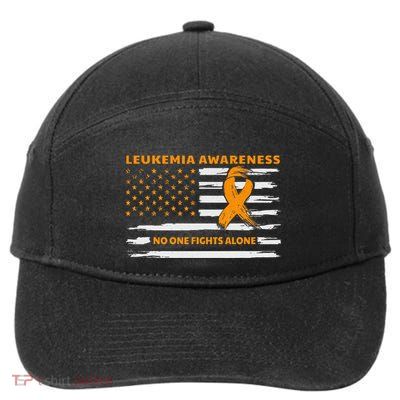 Leukemia Awareness We Fight Cancer Together Cure Leukemia 7-Panel Snapback Hat