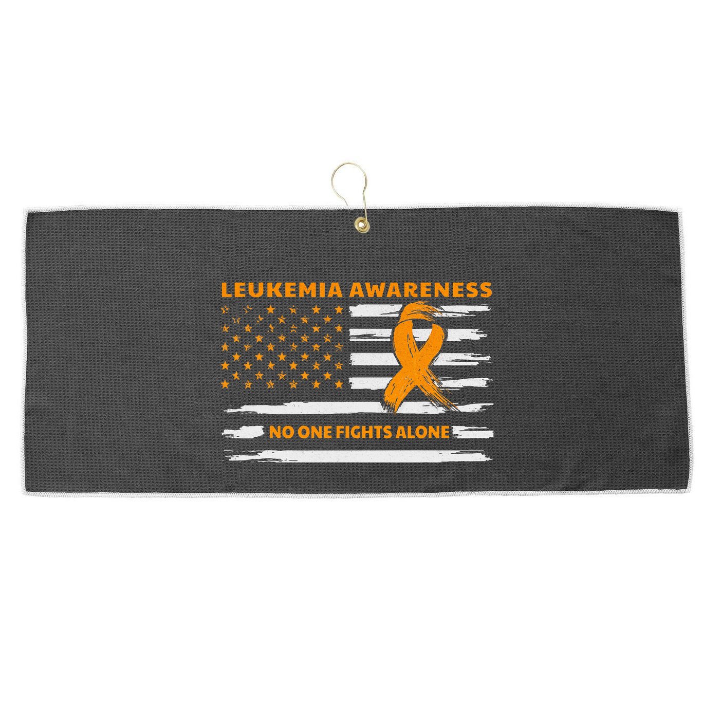 Leukemia Awareness We Fight Cancer Together Cure Leukemia Large Microfiber Waffle Golf Towel