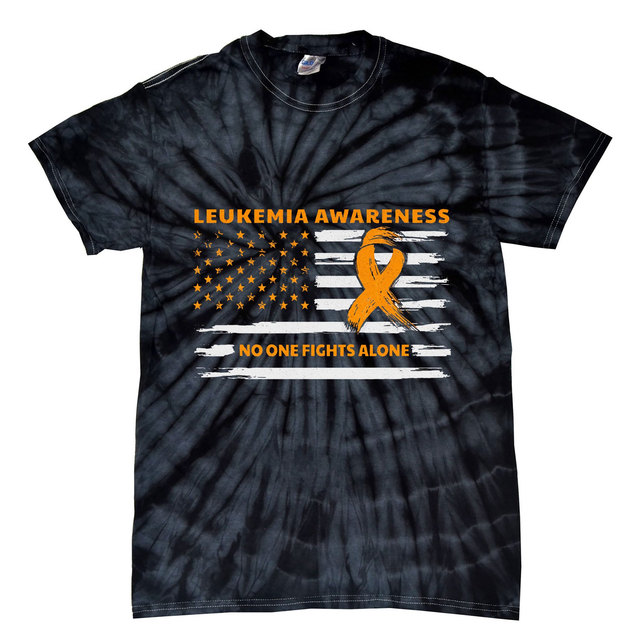 Leukemia Awareness We Fight Cancer Together Cure Leukemia Tie-Dye T-Shirt