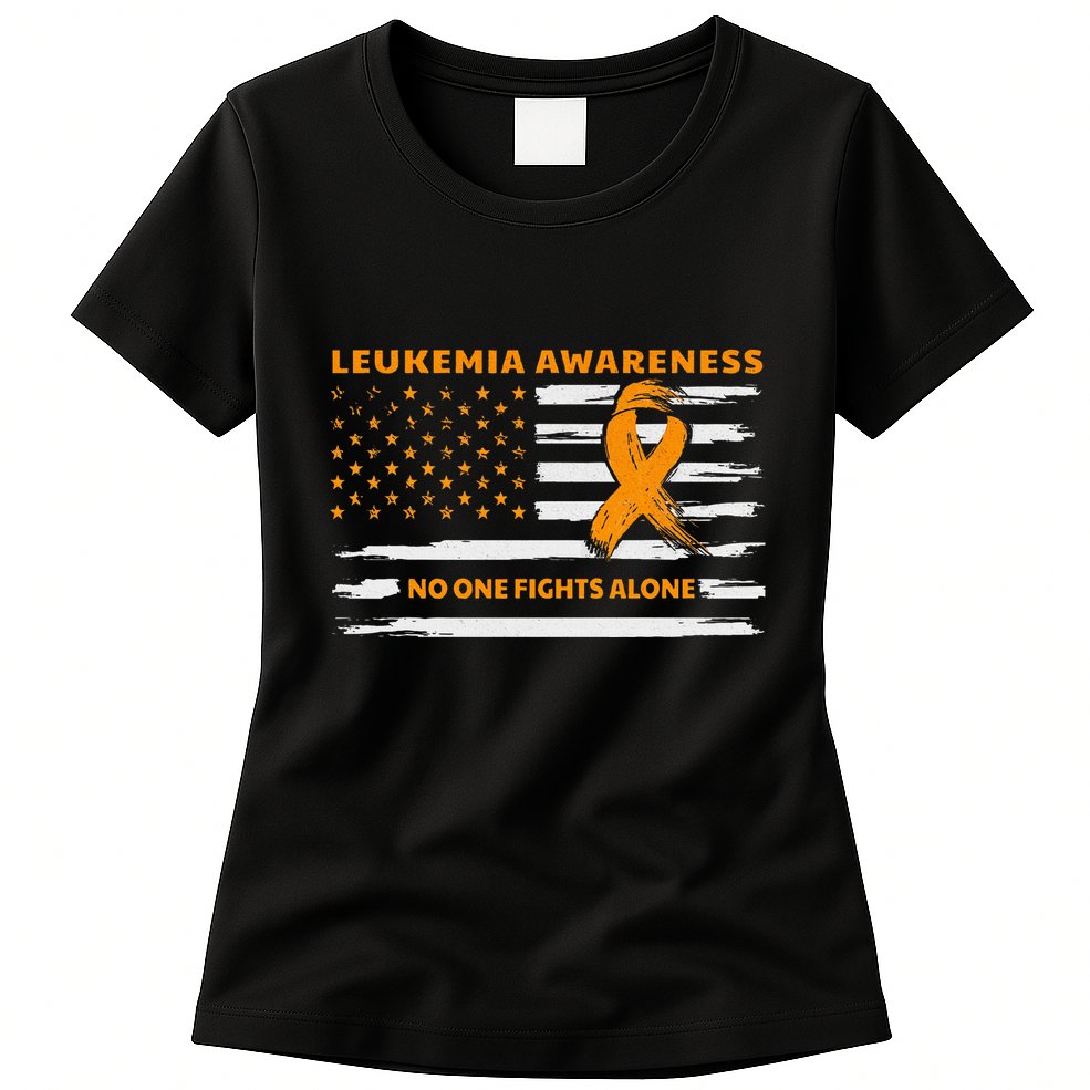 Leukemia Awareness We Fight Cancer Together Cure Leukemia Womens T-Shirt