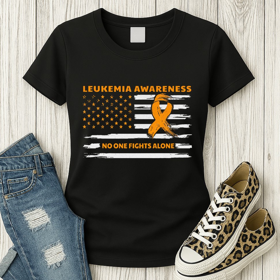 Leukemia Awareness We Fight Cancer Together Cure Leukemia Womens T-Shirt