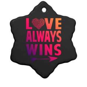 Love Always Wins Inspirational Pride Month Quotes Meaningful Gift Ceramic Star Ornament