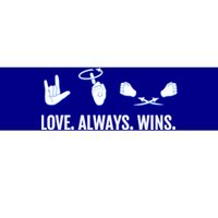 Love Always Wins Asl Deaf Awareness Sign Language Cute Gift Bumper Sticker