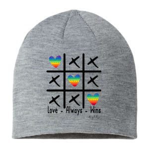 Love Always Wins Rainbow Shoelover99 Merch Ophelia Nichols Sustainable Beanie