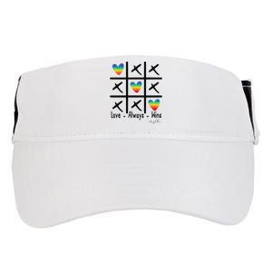 Love Always Wins Rainbow Shoelover99 Merch Ophelia Nichols Adult Drive Performance Visor