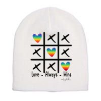 Love Always Wins Rainbow Shoelover99 Merch Ophelia Nichols Short Acrylic Beanie