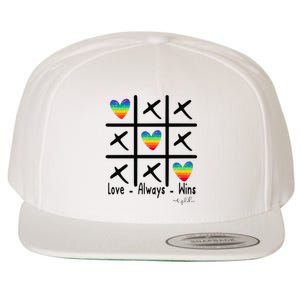 Love Always Wins Rainbow Shoelover99 Merch Ophelia Nichols Wool Snapback Cap