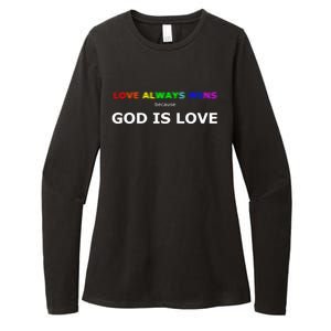 Love Always Wins Because God Is Love Gift Womens CVC Long Sleeve Shirt