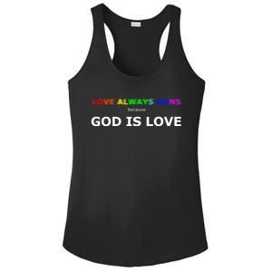 Love Always Wins Because God Is Love Gift Ladies PosiCharge Competitor Racerback Tank