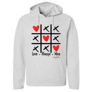 Love Always Wins Red Shoelover99 Merch Ophelia Nichols Performance Fleece Hoodie