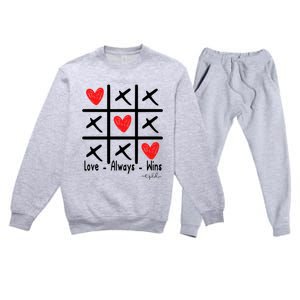 Love Always Wins Red Shoelover99 Merch Ophelia Nichols Premium Crewneck Sweatsuit Set