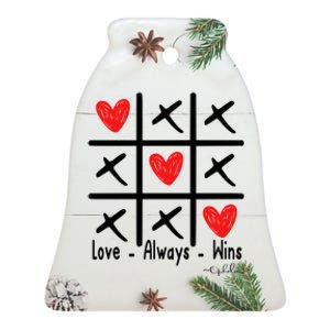 Love Always Wins Red Shoelover99 Merch Ophelia Nichols Ceramic Bell Ornament