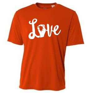 Love Always Wins Gift Asl Gift Teacher Deaf Awareness Gift Cooling Performance Crew T-Shirt