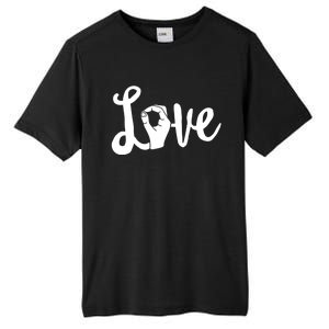 Love Always Wins Gift Asl Gift Teacher Deaf Awareness Gift Tall Fusion ChromaSoft Performance T-Shirt