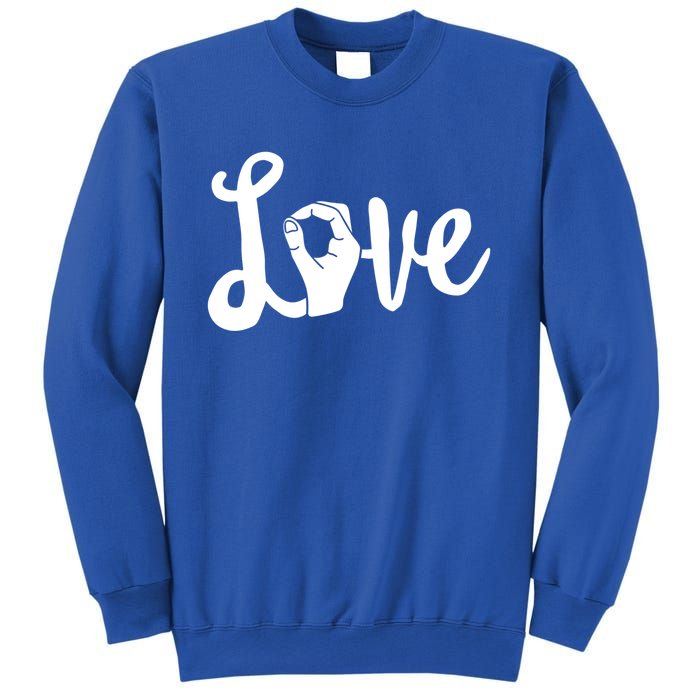 Love Always Wins Gift Asl Gift Teacher Deaf Awareness Gift Sweatshirt