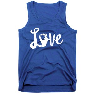 Love Always Wins Gift Asl Gift Teacher Deaf Awareness Gift Tank Top