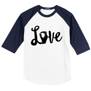 Love Always Wins Gift Asl Gift Teacher Deaf Awareness Gift Baseball Sleeve Shirt