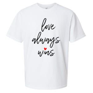 Love Always Wins Gift Sueded Cloud Jersey T-Shirt