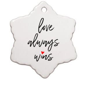 Love Always Wins Gift Ceramic Star Ornament