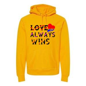 Love Always Wins Valentines Day Tees For Valentine Gift Premium Hoodie