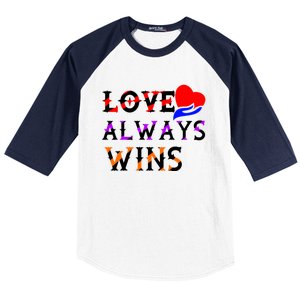 Love Always Wins Valentines Day Tees For Valentine Gift Baseball Sleeve Shirt