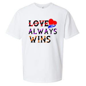 Love Always Wins Valentines Day Tees For Valentine Gift Sueded Cloud Jersey T-Shirt