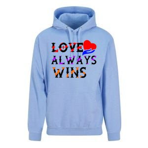 Love Always Wins Valentines Day Tees For Valentine Gift Unisex Surf Hoodie