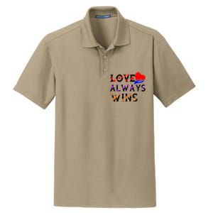 Love Always Wins Valentines Day Tees For Valentine Gift Dry Zone Grid Polo