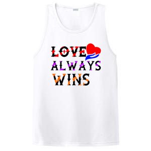 Love Always Wins Valentines Day Tees For Valentine Gift PosiCharge Competitor Tank